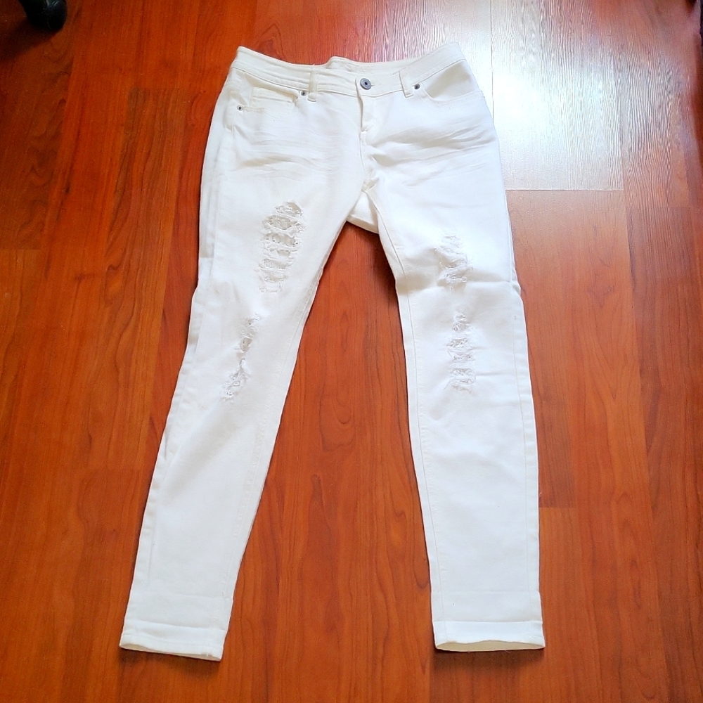 Vanilla Star white skinny jeans